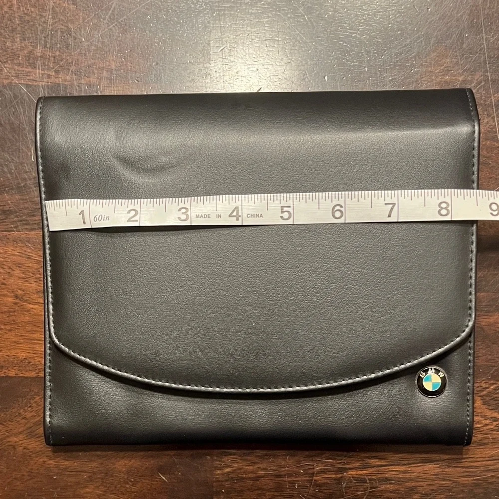 BMW Black Document Pouch with Roundel Logo Accent